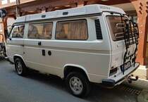 =VW T3 Club Joker, gesehen bei der Oldtimerveranstaltung in Spangenberg im Mai 2023