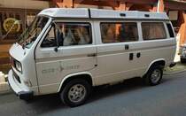 =VW T3 Club Joker, gesehen bei der Oldtimerveranstaltung in Spangenberg im Mai 2023