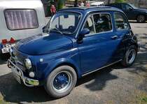 =Fiat 500, gesehen bei der Sonderausstellung Fiat 500 auf Schloss Spangenberg im Mai 2023