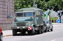 Ein Hanomag-Lkw in der N�he der Hackerbr�cke M�nchen