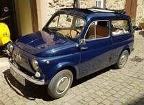 =Autobianchi Giardiniera gesehen bei der Sonderausstellung Fiat 500 auf Schloss Spangenberg im Mai 2023