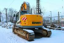 Christof Brand Liebherr 926 Compact am 20.01.24 in Hanau Hbf