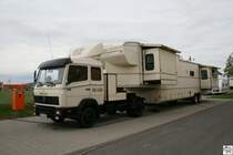 Mercedes Benz 814 des Cirkus Krone w�hrend dessen Gastspieles in Coburg vom 18. bis 24. Juni 2009. Aufgenommen am 23. Juni 2009.