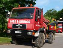 MAN 8.163 der Firma Lube & Krings mit Allrad und Kranaufbau