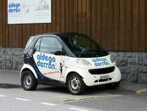 Smart mit Werbung BE 565847 in Spiez am 20.06.2009