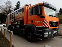 MAN TGS28.360 der Stadtgemeinde Ried i.I. bei seiner Einsammelrunde von BIO-Müll; 220317