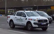 Firmenfahrzeug, ein Ford Ranger Wildtrak Pickup am 12.03.24 Berlin Marzahn.