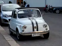 FIAT-500 hat wohl einen Strafzettel in der Innenstadt von Helsinki ausgefaßt; 160723
