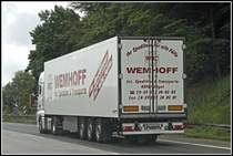 WEMHOFF TRANSPORT Internationale Spedition&Transporte mit Hauptsitz in Rheda-Wiedenbrck ist seit 1953 ein Familienunternehmen und ist im Temperatur- und Trockentransport ttig. Mit ber 240 Fahrzeugen und 8 Standorten (Rheda-Wiedenbrck, Sgel, Weienfels, Brandenburg, Radolfzell, Traun/sterreich,Poznan/Polen und einem Standort in Rumnien) ist das Unternehmen europaweit ttig.
