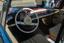 Interieur eines Mercedes-benz W111 S-Klasse Coupé. Foto: 10.2023.