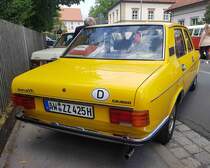 =Atlantis Amalfi CS 1800, hier als Nachbau, aus der Fernsehserie  PS - Geschichten ums Auto  aus dem Jahr 1974. Technische Basis für diesen Nachbau war ein Fiat 132 S. Ausgestellt war das Fahrzeug bei den Fladungen Classics im Juli 2023. Frontansicht bereits eingestellt mit Bild 203409!