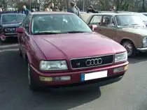 Audi Coupe der Modelljahre 1991 bis 1996. Das Modell war mit Vier- Fünf- und Sechszylindermotoren lieferbar. Oldtimertreffen an Mo´s Bikertreff in Krefeld am 10.03.2024.