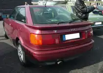 Heckansicht eines Audi Coupe aus dem Jahr 1993. Oldtimertreffen an Mo´s Bikertreff in Krefeld am 10.03.2024.