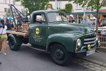 =Opel Blitz der Firma LAUDENSACK, gesehen bei den Fladungen Classics 2023 im Juli 23