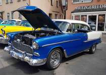 =Chevrolet Bel Air Sportcoupe, Bj. 1955, 365 PS, ausgestellt bei den Fladungen Classics 2023 im Juli 23. Mit diesem Foto endet der Rundgang über diese tolle Veranstaltung!