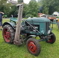 =R 12, das  Ackermoped  von Hanomag, steht bei der Oldtimerveranstaltung in Tann/Rhön, 09-2023