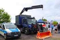 Bundespolizei Mercedes Benz Unimog U530 am 17.05.24 auf der Rettmobil in Fulda