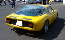 Heckansicht eines De Tomaso Vallelunga.  Forza Italia  = Oldtimertreffen für italienische Fahrzeuge am 30.05.2024 an Mo´s Bikertreff in Krefeld.