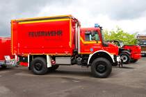 Feuerwehr Bad Salzuflen Mercedes Benz Unimog U5023 GW-L am 17.05.24 auf der Rettmobil in Fulda