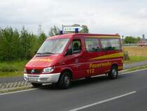 Mercedes Benz Sprinter der Freiwilligen Feuerwehr Kalbach Ortsteil Veitsteinbach-Eichenried eingesetzt anl. Ortsjubil�um von Mittelkalbach am 29.06.2009