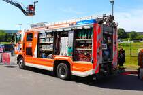 Berufsfeuerwehr Frankfurt am Main MAN TGM HLF20 auf der Wache 20 Flughafen am 26.05.24 beim Tag der offenen Tür