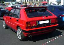 Heckansicht eines Lancia Delta Integrale HF.  Forza Italia  = Oldtimertreffen für italienische Fahrzeuge am 30.05.2024 an Mo´s Bikertreff in Krefeld.