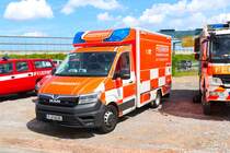 Berufsfeuerwehr Frankfurt am Main MAN TGE RTW am 26.05.24 beim Tag der offenen Tür an der Wache 20