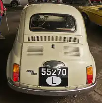 Heckansicht eines Fiat 500, Oldtimer Treff in Remich. 20.05.2024
