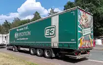 =DAF XF-Sattelzug der E3-Spedition rastet im Juni 2024 an der A 7