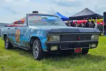 Dieser Opel Kapitän B wurde von seinem Dach befreit. (Jagel, Juni 2024)