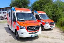 Die Johanniter Regionalverband Offenbach neue Mercedes Benz Sprinter RTW am 08.06.24 beim Tag der offenen Tür zum 50 jährigen Jubiläum