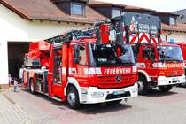 Feuerwehr Kelkheim (Taunus) Mercedes Benz Atego DLK 23/12 am 08.06.24 beim Tag der Feuerwehr