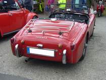 Heckansicht eines Triumph TR3A aus dem Jahr 1959. 16. Oldtimer-Festival an der  Alten Dreherei  in Mülheim an der Ruhr am 15.06.2024. 