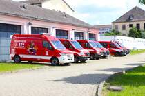 Feuerwehr Frankfurt am Main Mercedes Benz Sprinter am 02.06.24 beim Tag der offenen Tür auf der Wache 1