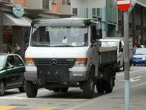 Mercedes 815 D  TI120935 unterwegs in der Stadt Lugano am 13.05.2009