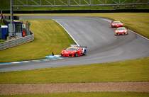 3 Ferrari F 430 in der Motorsportarena Oschersleben. Fotografiert am 21.06.09.