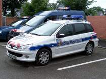 Peugeot 206 SW von dem Ordnungsamt in Ensisheim im Elsass.