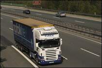 SCANIA TOPLINE R500 \8/ von T-REX INTERNATIONAL TRANSPORT aus England oder Irland. (20.04.2009)
