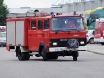 IVECO-Magirus,LF8 der FF-Grubweg beim Eintreffen zum O�-Landeswettbewerb2009 in Ried i.I.; 090711