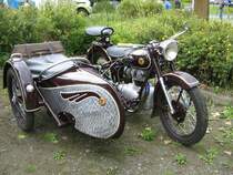 Ein traumhaftes Simson-AWO Beiwagengespann in Johnsdorf, 11.08.07