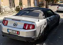 Rückansicht: Ford Mustang (fünfte Generation, Facelift). Foto: August, 2024.