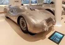 =Petermax Müller Weltrekordwagen, Bj. 1948 - handgefertigte Aluminium-Karosserie auf VW-Chassis, 1100 ccm, 78 PS, Vmax 215 km/h, ausgestellt im Museum PROTOTYP in Hamburg, 09-2024. 