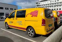 =MB Vito der Firma NORVA steht im Hafengebiet von Bergen/Norwegen im Oktober 2024