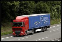 DAF XF105.460SC  SpaceCab  von EG Trans aus Kreuztal.
