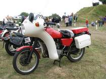 Motorrad MZ .... der Volkspolizei, Abt. Feuerwehr beim 11. Perleberger Oldtimer- und Milit�rfahrzeugtreffen, Flugplatz Perleberg 12.07.2009