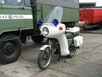 Motorrad MZ ETZ 250 F der Deutsche Volkspolizei
 -VP- beim Museumsfest des Blaulichtmuseums in Beuster 22.07.2009