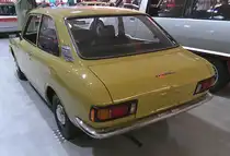 Heckansicht einer Toyota Corolla Limousine der Baureihe KE 20 aus dem Jahr 1972. Toyota Collection Köln am 07.06.2025.