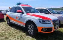 =Audi Q3 als Einsatzfahrzeug des DRK KV GÖPPINGEN, steht auf dem Parkplatz der 2025er Rettmobil in Fulda