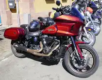 Harley Davidson, gesehen am Bahnhof Hugstetten, Juni 2025