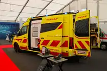 Mercedes Benz Sprinter Elektro RTW am 16.05.25 auf der Rettmobil in Fulda